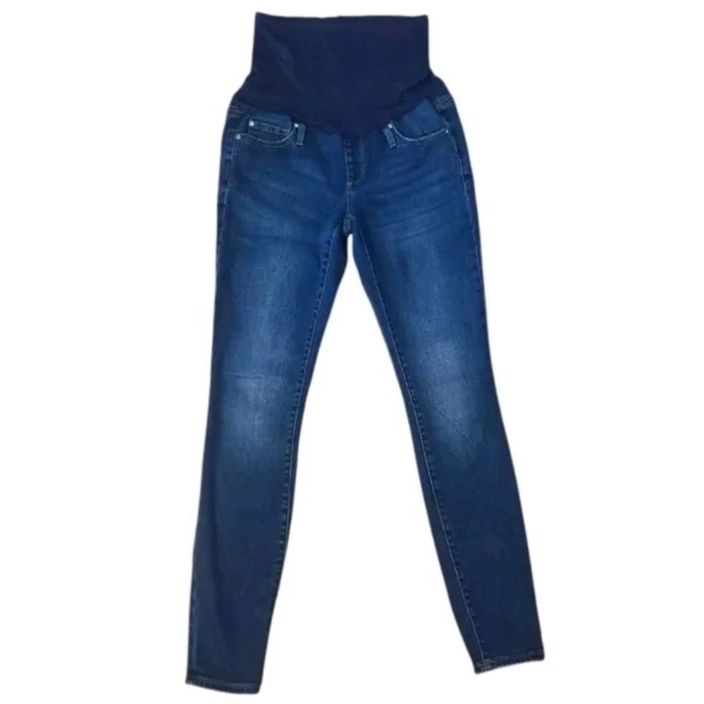 GAP True Skinny Women's Dark Wash Blue Full Panel Maternity Jeans Size 26 Full